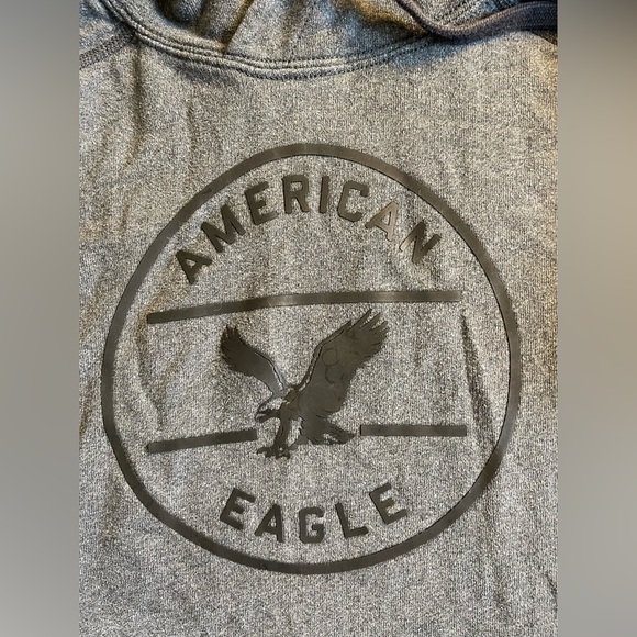 Men’s American Eagle Hoodie Sweatshirt Grey Size Small - Picture 2 of 8